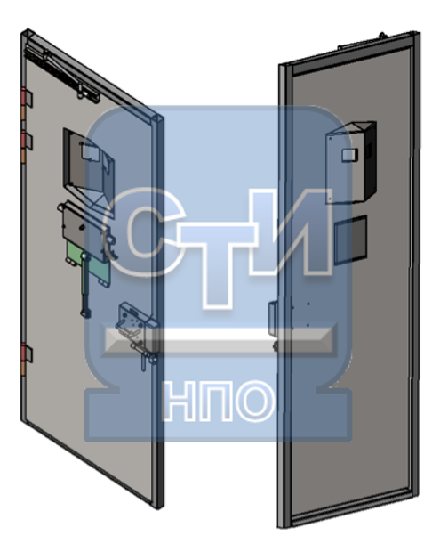Блок дверной режимный камерный с глазком панорамного обзора