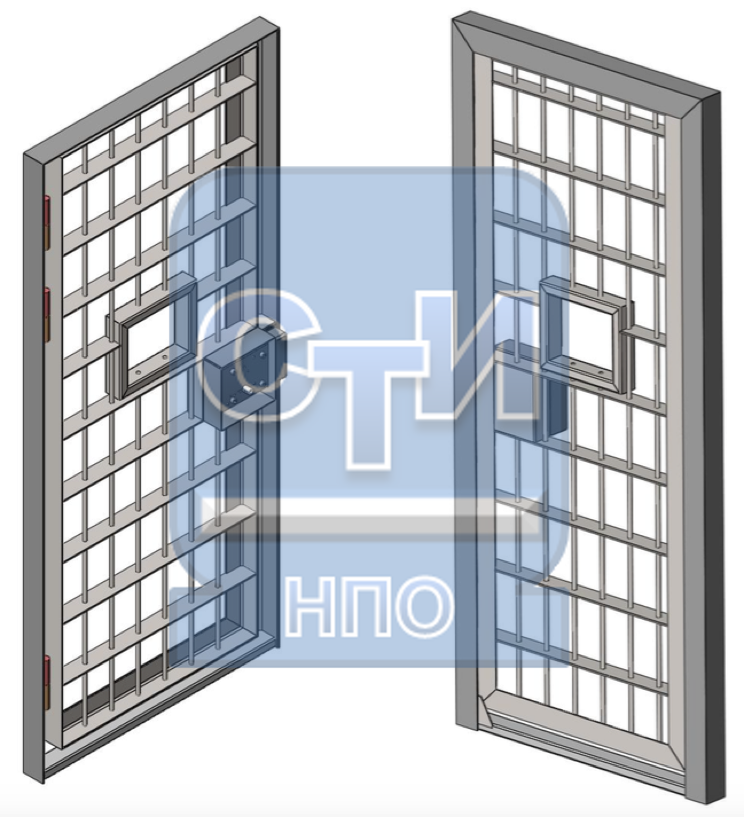 Блок дверной карцерный решетчатый — Режимные решетчатые, НПО СтройТехИнвест — фото 1