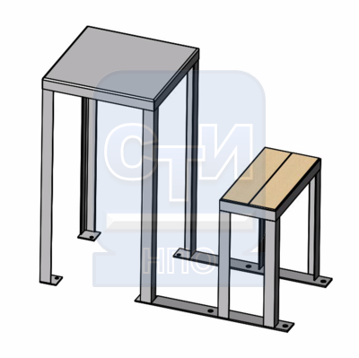 Стол камерный со скамейкой