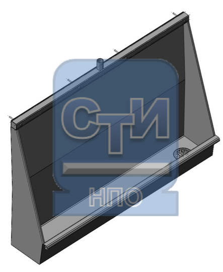 Писсуар антивандальный из нержавеющей стали для двух человек