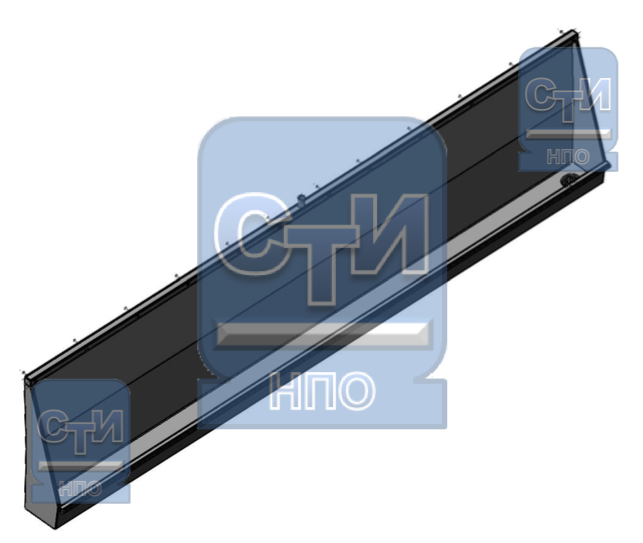 Писсуар антивандальный из нержавеющей стали для шести человек