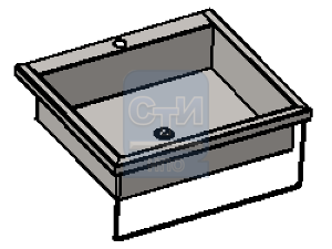 Раковина настенная антивандальная с держателем для полотенца