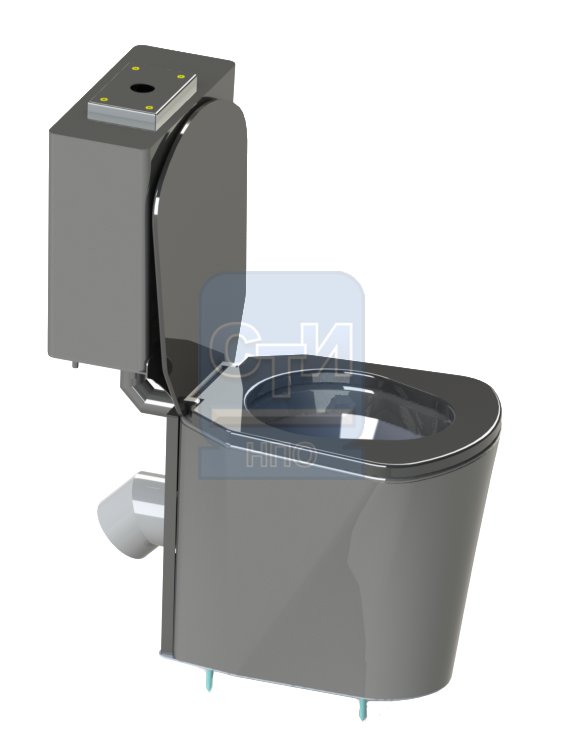 Унитаз антивандальный из нержавеющей стали с бачком — Унитазы, НПО СтройТехИнвест — фото 2